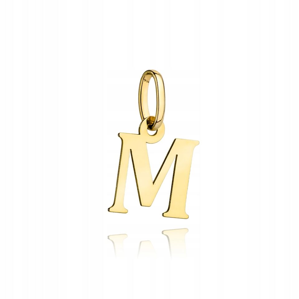 Literka M złota 333