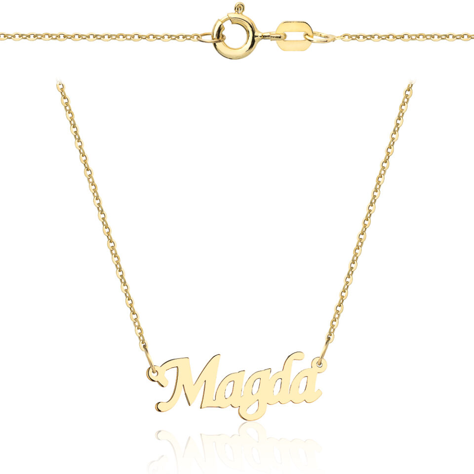 Złoty łańcuszek z imieniem Magda 585