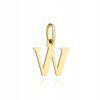 Literka W zawieszka złota 585