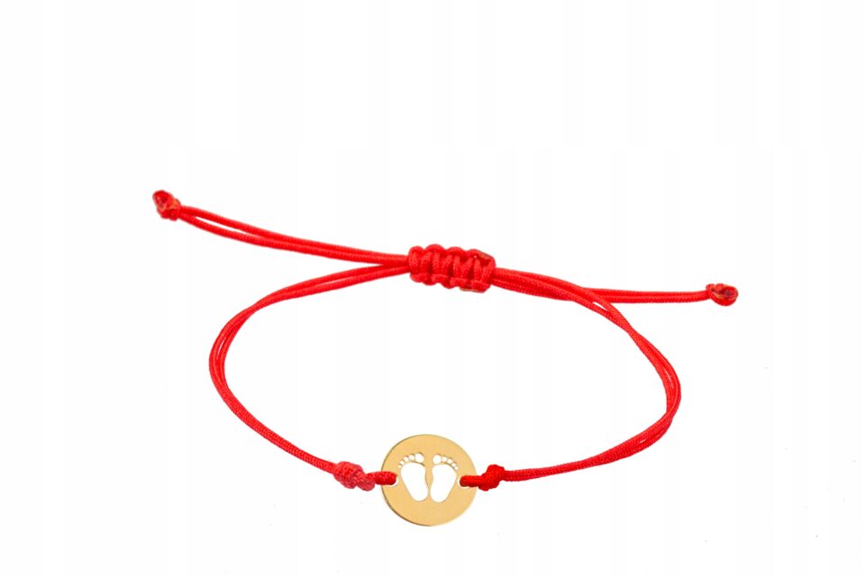 Stópki złote na sznurku 333