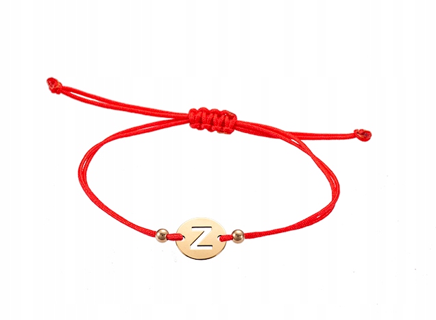 Złota bransoletka sznurek literka Z 333