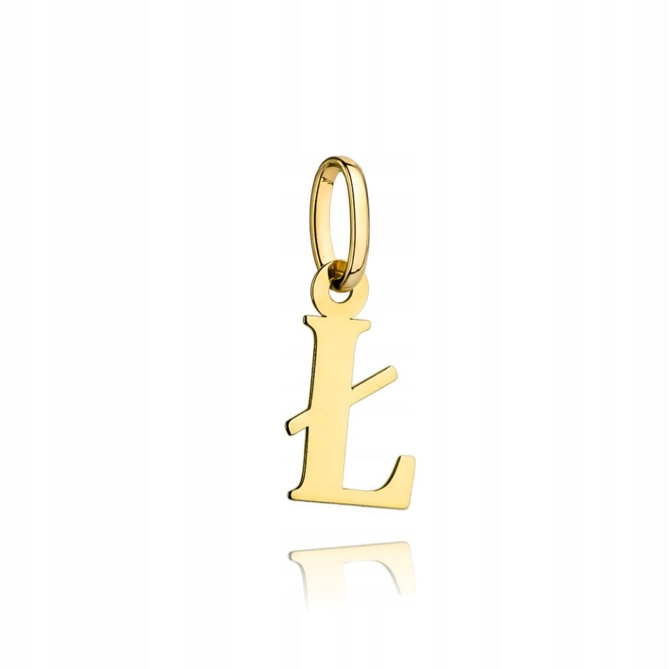 Literka Ł zawieszka złota 585