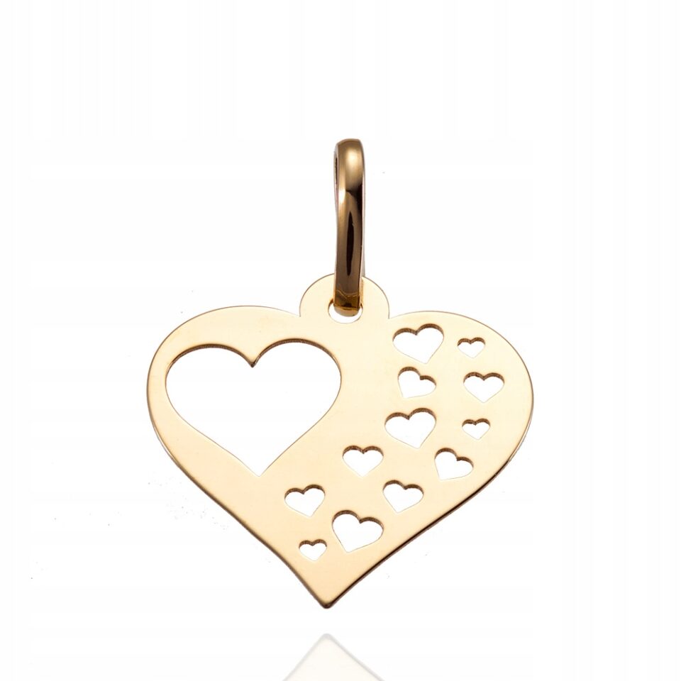 Zawieszka złota małe serca 585