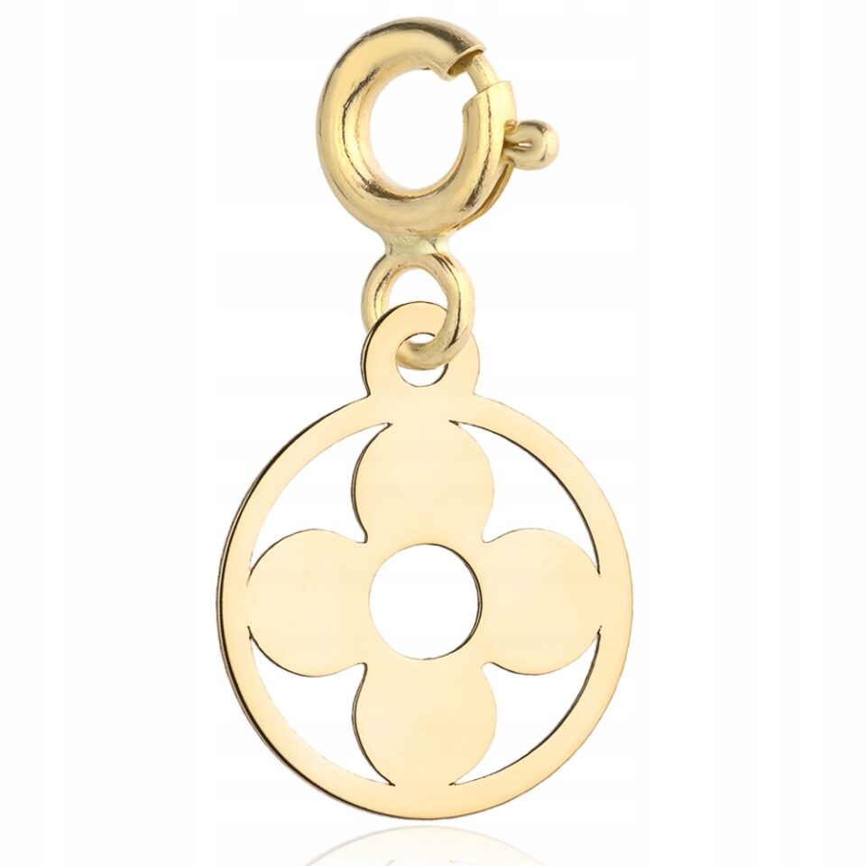 Zawieszka charms kółko kwiatek 333