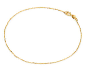 Złota bransoletka na nogę ankier 333