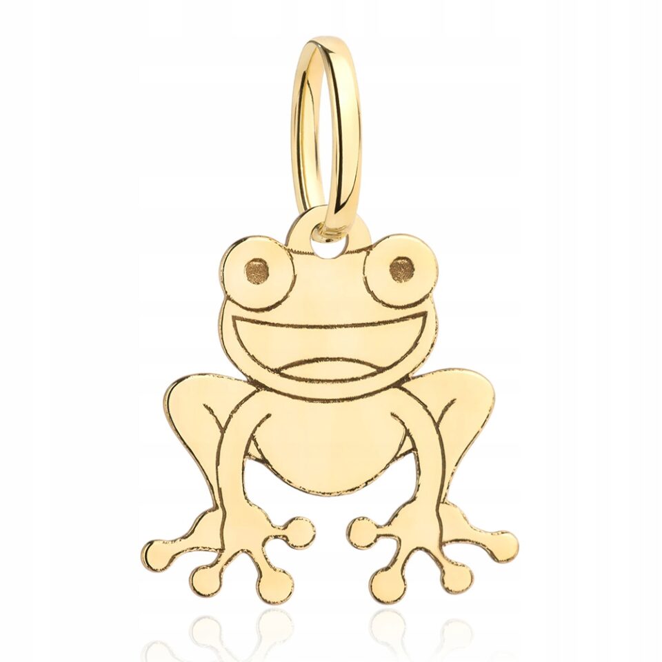 Złoty wisiorek żaba 333