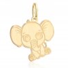 Zawieszka słonik złoty 1,5 cm próby 333