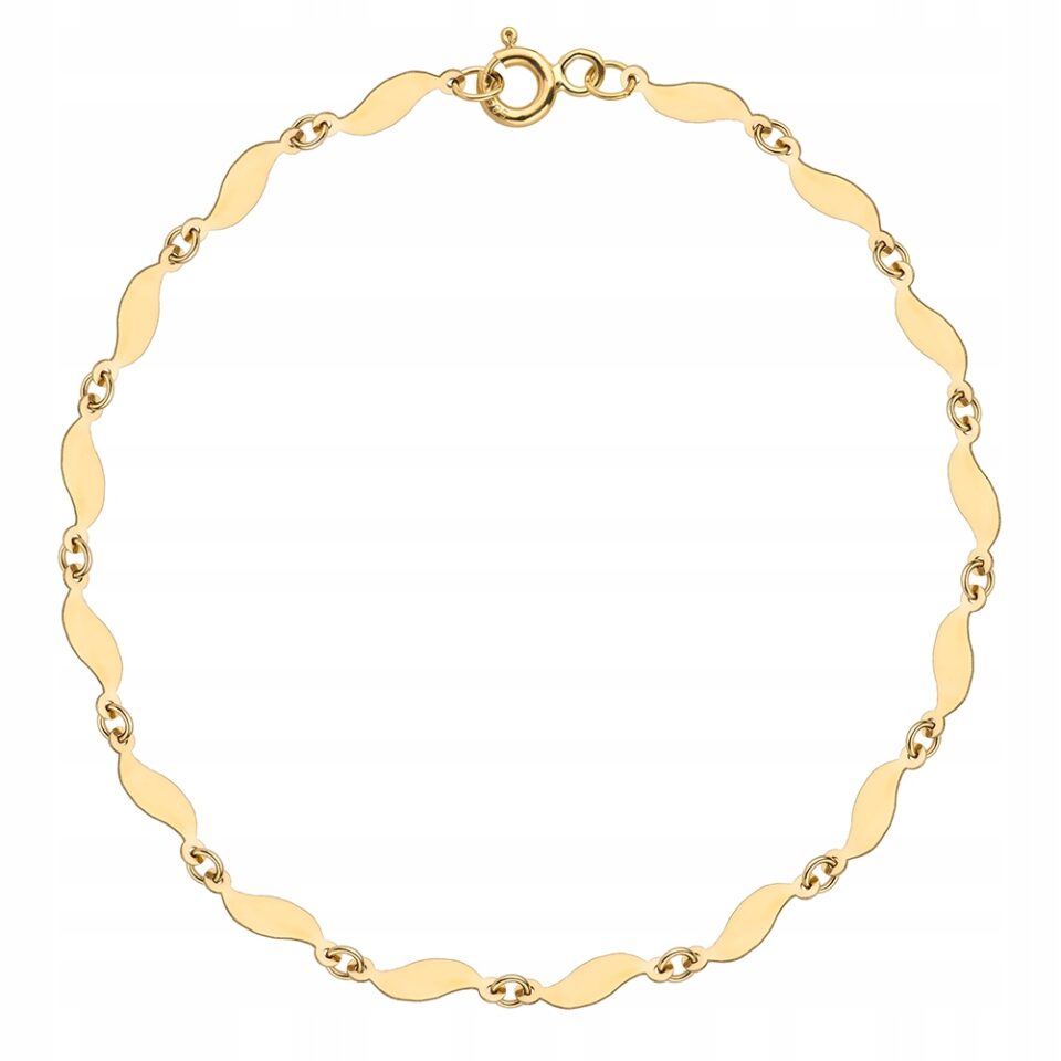 Bransoletka złota łezka 585