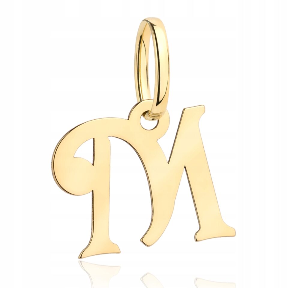 Literka M złoto 585