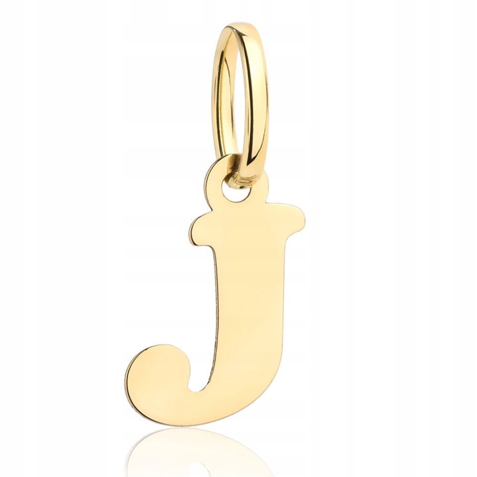 Literka J złoto próby 585