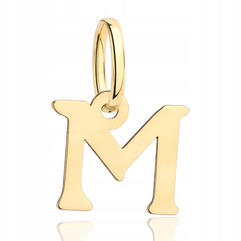 Literka M złota 585