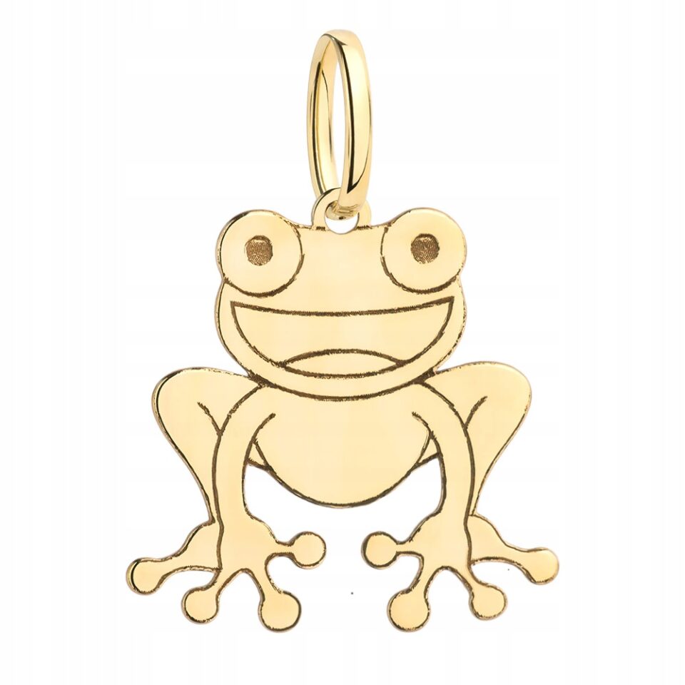 Wisiorek żaba złota 585