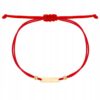 Bransoletka sznurkowa z blaszką 585