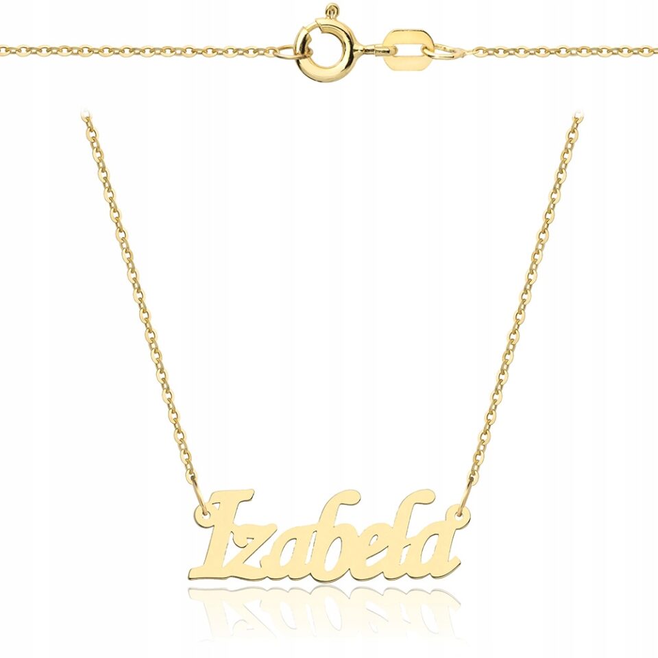 Złoty łańcuszek z imieniem Izabela 585