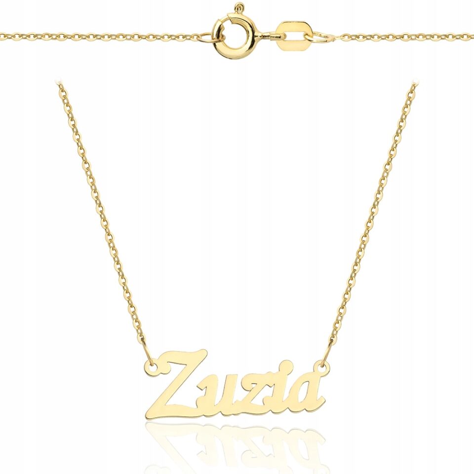 Złoty łańcuszek z imieniem Zuzia 585