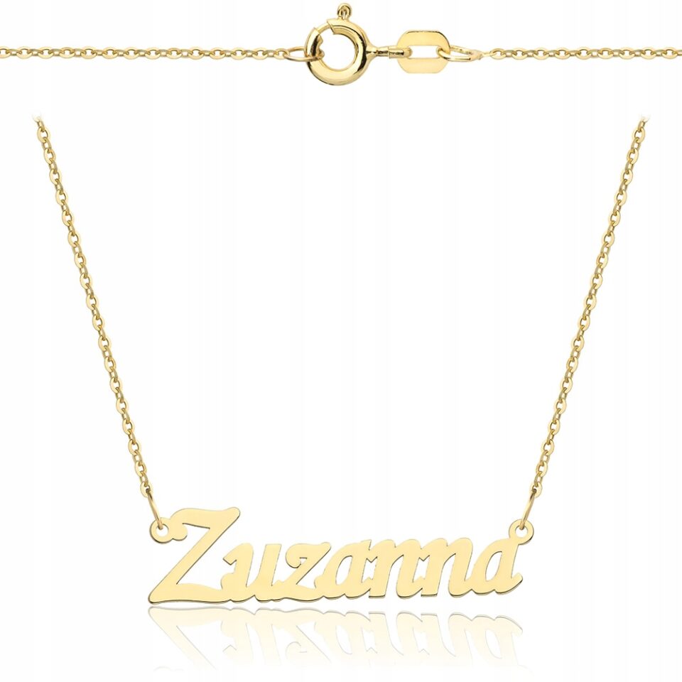 Złoty łańcuszek z imieniem Zuzanna 585