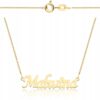 Złoty łańcuszek z imieniem Malwina 585