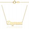 Złoty łańcuszek z imieniem Dagmara 585